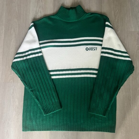 Vtg Y2K Southpole Chunky KnitTurtleneck Sweater Mens Sz XL HipHop 90s Strtwear - Picture 1 of 6